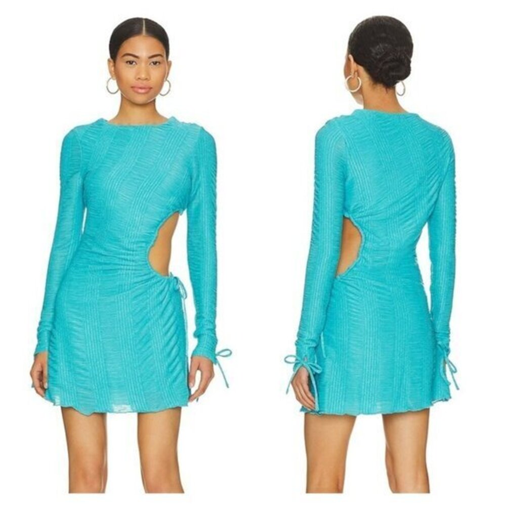Superdown Filippa Ruched Mini Dress Blue